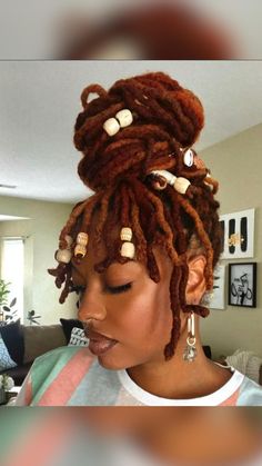 Dreadlocks Hairstyles For Ladies, Dreadlock Style, Dreads Styles, Dread Hairstyles, Dreadlock Hairstyles, Locs Hairstyles, French Braid