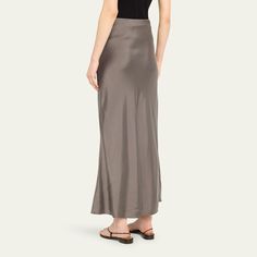 St. Agni bias-cut maxi skirt in silk-blend  Low-rise; sits at the hip A-line silhouette Slim fit  Full length Side zip  Silk/viscose/elastane Dry clean Imported Silk Bias Cut Flared Skirt, Formal Full-length Silk Maxi Skirt, Elegant Ankle-length Lined Maxi Skirt, Fitted Full Length Silk Skirt, Silk Flowy Maxi Skirt, Fitted Full-length Silk Skirt, Silk Skirt With Bias Cut And Relaxed Fit, Chic Full-length Silk Maxi Skirt, Elegant Ankle-length Lined Skirt