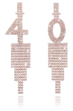 PRICES MAY VARY. 🌟【40TH BIRTHDAY RHINESTONE EARRINGS】These 40th earrings are perfect for On-site decoration of birthday party and can add a touch of sparkle and elegance to any birthday party outfit. Measuring 4.3×0.9IN (11×2.3CM), they are the perfect size to make a statement without being too heavy or bulky. 💎【HIGH-QUALITY MATERIALS】Made from high-quality rhinestones, these 40th birthday earrings sparkle and shine with every movement, adding a touch of sophistication and glamour to any birth 40 Decorations, Birthday Earrings, Earrings Outfit, 40th Birthday Decorations, Birthday Party Outfits, Gold Earrings For Women, 40th Birthday Parties, Women Earrings, Sparkle Earrings