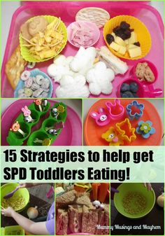 there are many different activities to help get toddlers eating from their plated food