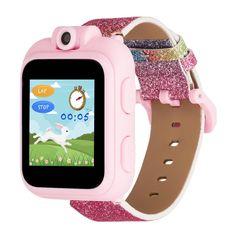 Kids love the new and improved iTouch PlayZoom Smartwatch! Introduce your youngster to smartwatch technology, made just for them! Kids can have fun with loads of games, while staying safe with no apps or internet connection. Educational games, stories, and sound learning features keep children engaged and entertained for hours. With a made-for-play design and splash proof technology, kids can take their new favorite toy on any big adventure, whether it's at the park or the beach! Encourage creat Best Watch For Kids, Games Photo, Kids Technology, Interactive Experience, Camera Video, Voice Recorder, Girl Rainbow, Rainbow Glitter, Gps Tracking