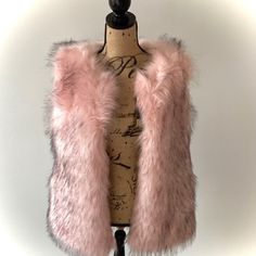 Brand New With Tags, Shaci Faux Fur Vest, Silky Soft, Versatile Casual Wear Or Upscale Out To Dinner Wear. - Size S - Color Soft Bubblegum Pink Faux Fur With Black Tips - Interior Lined With Satin Like Fabric, Soft Pink Color - Comes With 4 Hook Closures To Keep You Extra Warm - Exterior Has Lined Pockets Pink Faux Fur Outerwear With Fur Trim, Trendy Pink Faux Fur Coat, Pink Faux Fur Lined Winter Outerwear, Pink Winter Outerwear With Faux Fur Lining, Pink Faux Fur Lined Spring Outerwear, Pink Faux Fur Outerwear For Fall, Pink Faux Fur Trim Coat For Spring, Pink Spring Outerwear With Faux Fur Lining, Pink Faux Fur Coat For Winter