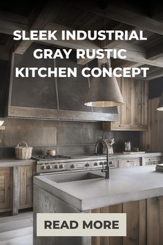 gray rustic kitchen