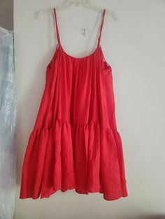 #ad Find ideas�and inspiration for H&M A-line/flared Mini Dress Spaghetti Straps Sz L Red BNWT, Fashion Summer Clothing Casual A-line Mini Dress With Adjustable Straps, Red A-line Mini Dress For Summer, Casual A-line Dress With Adjustable Straps, Red Spaghetti Strap Dress With Ruffle Hem, Red Mini Dress With Adjustable Straps, Red A-line Sundress For Vacation, Red Ruffle Hem Mini Dress For Beach, Red Beach Mini Dress With Ruffle Hem, Red Summer Dress With Ruffle Hem