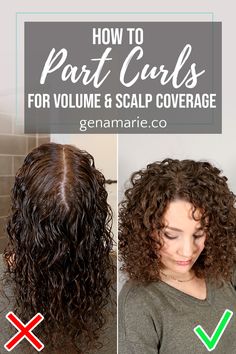 Part Curly Hair, Hair Styles For Dirty Hair Quick, Fine Curly Hair, Low Maintenance Haircut, Bangs Curly, Short Curly Haircuts, Wash Day, Hair Cute