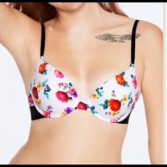 Multi Color Multicolor Push-up Bra For Summer, Spring Push-up Bra, Summer Yellow Bra, Yellow Summer Bra, Victoria's Secret Spring Stretch Bra, Victoria's Secret Stretch Summer Bra, Spring Beach Push-up Bra, Victoria's Secret Bra With Built-in Support For Spring, Victoria's Secret Stretch Bra For Summer