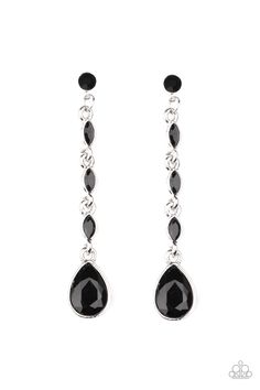 Dainty black marquise rhinestone frames drip from a classic black rhinestone fitting. An oversized teardrop rhinestone swings from the bottom for a dramatic finish. Earring attaches to a standard post fitting. Sold as one pair of post earrings. Royal Goth, Earrings Dainty, Paparazzi Accessories, Exclusive Jewelry, Black Earrings, Black Rhinestone, Paparazzi Jewelry, White Earrings, Rhinestone Earrings