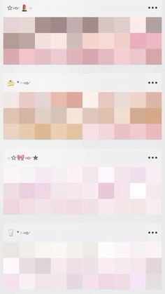 the different shades of pink and brown are shown in this screenshote screen shot