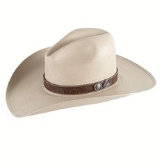 Description: SSFRMT-954461 Brim: 4 1/2" Crown: 4" x 5 1/2" Dri-Lex Sweat Band For Comfort Tooled Leather Hatband Silvertone Concho And Feather Unisex Made in USA Charlie 1 Horse Hat, Straw Cowboy Hat, Western Store, Sweat Band, Tooled Leather, Hat Band, Cowboy Hat, Leather Tooling, Cowboy Hats