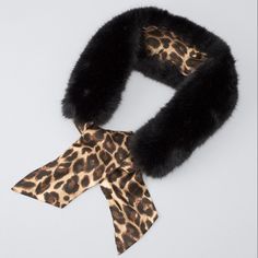 Whbm Faux Fur Scarf ... Perfect Accent For Sweaters! Collar Scarf Self Tie Closure Approximately 3.25” Wide X 50” Long ... Length Of Fur 21.5” Animal Print Scarf Coverup, Faux Fur Scarf, Collar Scarf, Scarf Shop, Scarf Tie, Faux Fur Scarves, Ways To Wear A Scarf, Fairy Clothes, Detachable Collar