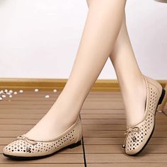 Dalena Women's Flat Shoes | Ultrasellershoes.com – Ultra Seller Shoes Summer Leather Flats For Office, Leather Flats For Office Use In Summer, Leather Flats For Office Wear In Summer, Chic Summer Leather Shoes With Flat Heel, Leather Pointed Toe Flats For Spring, Chic Slip-on Flats With Perforated Toe Box, Summer Leather Flat Shoes With Perforated Toe Box, Chic Flat Heel Leather Shoes For Spring, Beige Leather Flats With Perforated Toe Box