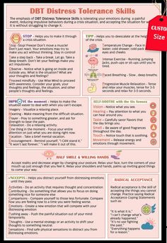 Dbt Skills Opposite Action, Distress Tolerance Skills, Distress Tolerance, Dbt Skills, Mental Health Nursing, Impulsive Behavior, School Psychologist, Cold Shower, Nurse Practitioner