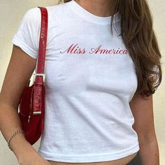 🇺🇸 Miss America Baby Tee 🇺🇸 Miss America Baby Tee | Y2K Coquette USA Americana United States of America Shirt Top 4th of July Cute Trendy Shirt Retro 90s Y2K Aesthetic | Vintage American Baby Tee, Downtown Girl Coquette Shirt | 00s Women's T-Shirt | Y2K Retro Style | Aesthetic Top | I heart Cowboys | Womens Bday Gift | Cute 2000s Tshirt | Y2K Baby Shirt | Birthday Gift for Friends, Girlfriends, Partner | Graphic print tshirt | Boho style | Y2K Aesthetic | Pinterest Aesthetic ✨ FABRIC CONTENT Y2k Crew Neck Spring Top, Y2k Crew Neck Top For Spring, Spring Y2k Crew Neck Top, Fitted Crew Neck Y2k Tops, Fitted Letter Print Tops For Summer, Fitted Y2k Crew Neck Top, 90s Inspired Logo Print Summer T-shirt, Fitted Y2k T-shirt For Summer, Fitted 90s Inspired Summer Tops