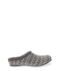 Women's Fair Isle Clog - Taupe Winter Non-slip Slip-on Clogs, Non-slip Winter Slip-on Clogs, Non-slip Winter Clogs Slip-on, Winter Outdoor Clogs With Textured Footbed, Winter Outdoor Slip-on Clogs, Non-slip Winter Clogs For Outdoor Use, Brown Non-slip Clogs For Outdoor, Outdoor Non-slip Brown Clogs, Comfortable Waterproof Clogs For Outdoor