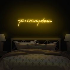 'You Are My Dream' Neon Sign - Nuwave Neon Tokyo Neon, Neon Gas, Neon Artwork, Neon Glow, Led Neon Lighting, Living Room Accents, Custom Neon Signs, The 1920s, Led Neon Signs