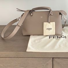 Fendi By The Way Medium Leather Boston Bag In Dove Gray, Brand New With Dust Bag Small Bag Outfit, Fendi Kan I Bag, Fendi By The Way, Fendi Baguette Bag, Fendi Bag, Fendi Handbag, Vanity Bag, Medium Handbags, Boston Bag