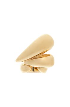 This golden ring features a stacked silhouette designed to provide a new intriguing shape from any angle. Goldtone plate/glass Made in Italy Stack Ring, Golden Ring, Golden Yellow, Silhouette Design, Stacking Rings, Givenchy, Feline, Gold Tones, In Italy