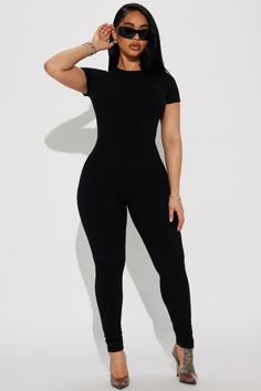 Available In Black And Navy. Jumpsuit High Neck Short Sleeve Zipper Back Closure Legging Stretch Compression Rib 82% Rayon 18% Spandex Imported | Malia Snatched Jumpsuit in Black size 3X by Fashion Nova Black Stretch Jumpsuits And Rompers In Elastane, Black Elastane Jumpsuits And Rompers For Loungewear, Black Elastane Bodysuit For Loungewear, Black Bodycon Bodysuit For Loungewear, Solid Color Stretch Short Sleeve Jumpsuits And Rompers, Black Stretch Short Sleeve Bodysuit, High Stretch Short Sleeve Solid Jumpsuits, Black Bodycon Jumpsuits And Rompers Casual, Black Bodycon Casual Jumpsuits And Rompers