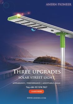 an advertisement for the solar street light