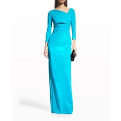 Rickie Freeman For Teri Jon Asymmetric-Neck Column Gown New Size Us 16 $740 Details Rickie Freeman For Teri Jon Side Draped Gown Asymmetric Neckline 3/4 Sleeve Ruched Waist Column Silhouette Floor-Length Polyester/Elastane Imported Our Products Are 100% Genuine. In All Cases We Stand By The Authenticity Of Every Product Sold. Our Clothing, Handbags, Shoes May Have A Black Or Red Line Strikethrough Label. If Strikethrough Is Present, The Item Was Purchased From A Private Event Sale And Was Placed Draped Gown, Drape Gowns, Teri Jon, Asymmetric Neckline, Column Gown, Red Line, Photo Lighting, Private Event, Floor Length