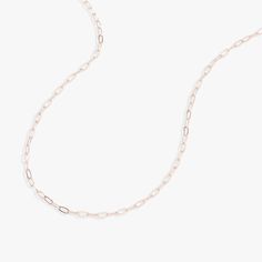 Rose Gold Elegant Rose Gold Cable Chain Necklaces, Classic Rose Gold Link Chain Necklace, Elegant Rose Gold Necklace With Cable Chain, Minimalist Rose Gold Oval Link Jewelry, Feminine Rose Gold Necklace Gift For Her, Feminine Rose Gold Necklaces With Clavicle Chain, Rose Gold Metal Chain Necklace, Feminine Rose Gold Necklace With Adjustable Chain, Feminine Rose Gold Necklace With Clavicle Chain