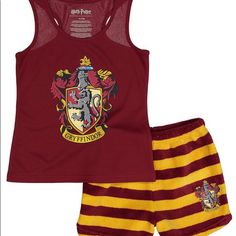 Includes Tank And Shorts ****Bundle With Other Kids Items In My Closet And I Will Send You A Private Discount**** B3 Harry Potter Tank Top, Harry Potter Bridal Shower, Dance Wear Practice, Harry Potter Pyjamas, Harry Potter Items, Shorts Pajama Set, Harry Potter Outfits, Unisex Clothes, Harry Potter Gryffindor