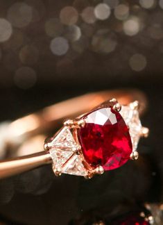 *Condition: Brand new *Center Stone: Natural Red Spinel, Cushion Cut, approx 0.83ct, 6.7x5.1mm *Side stones: Natural White Diamond trillion-cut, 0.185ct (VS1 clarity and F color) *Ring Dimension: 11 x 6mm *Gold Weight: 2.166g (depend on the gold weight) *Metal Purity: Can be select Each piece is made-to-order with care and special attention to detail. all items are made with conflict-free diamonds and gems. Size: made to order The item will be gift wrapped and shipped. -------------------------- Red Diamond Ring With Brilliant Cushion Cut, Red Cushion Cut Diamond Ring With Brilliant Cut, Red Cushion Cut Brilliant Diamond Ring, Formal Cushion Cut Ruby Ring, Luxury Red Cushion Cut Ruby Ring, Red Diamond Ring With Center Cushion Cut, Red Cushion Cut Brilliant Ring, Luxury Round Cut Red Ruby Ring, Cushion Cut Ruby Ring For Formal Occasions