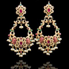 Niti Earrings Saree Jewellery, Gold Ring Designs, Classy Jewelry, Beauty Inside, Stone Studs, Faux Stone, Kundan Jewellery, Cz Stone, Silver Jewellery