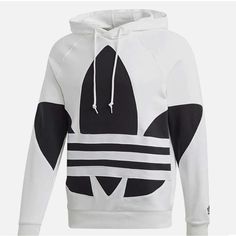 New Adidas Men Hoodie Size Xs Luxury Men's Adidas Tops With Three Stripes, White Fleece Hoodie For Streetwear, White Logo Print Sweatshirt For Streetwear, White Hoodie With Logo Print For Winter, White Logo Print Hoodie For Winter, White Fleece Sweatshirt For Streetwear, White Urban Sweatshirt With Ribbed Cuffs, Urban White Sweatshirt With Ribbed Cuffs, White Sporty Sweatshirt For Streetwear