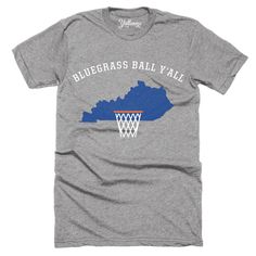 There's one thing for sure. If you live in or are from the great state of Kentucky, there's a high chance that you love basketball, enjoy good ole bluegrass and probably say the word y'all. When you put those three great things together you get our Bluegrass Ball Y'all design. It's printed on our super soft tri-blend t-shirt that'll make you want to wear it over and over again. Love Basketball, Love And Basketball, Good Ole, Kentucky, Long Sleeve Tshirt Men, Basketball, Mens Graphic Tshirt, Mens Tops, Mens Tshirts