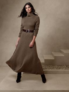 Bea Merino Sweater Dress | Banana Republic Winter Fornal Dress, Empire Dress Winter, Classy Modest Dresses Fall, Elegant Luxury Knit Sweater, Trendy Cheap Winter Dresses, Luxury Knit Dresses For Women, Luxury Formal Sweater Dress For Spring, Luxury Beige Midi Dress For Winter, Luxury Long Chic Sweater Dress