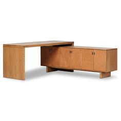 Posada L-Shaped Desk, Amber-Furniture - Office-High Fashion Home L Shape Desk With Shelves, Modern L Desk, Custom L Shaped Desk, L Office Desk, Side By Side Desks, L-shaped Desk, Home Office L Shape, Desk Behind Couch, Home Office Cabinetry