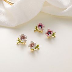 📣 All in stock products will quickly ship by USPS Priority Mail. Made to order products please allow 5-10 days to ship out.💕 Welcome to JulyAccessories. Every product here is done by myself. -Created and crafted by me with Painted enamel glaze flower and 925 silver stud. -Anti-allergic Lasting Color Retention. -High-quality, Non-damaging. If you love my shop, please favorite my shop or items. The new items will be uploaded every week! Special Reminding -Do not wash -Do not use bleach/whitener Blossom Color Jewelry With 3d Flowers, Blossom Flower Jewelry With 3d Flowers, Elegant Flower Shaped Enamel Earrings, Mother's Day Birth Flower Earrings, Pink Flower-shaped Enamel Earrings, Pink Flower Enamel Earrings, Flower Shaped Enamel Earrings For Gift, Flower-shaped Enamel Flower Earrings For Gift, Enamel Flower Earrings For Gift