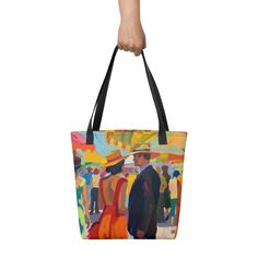 ¡Organízate con estilo con este espacioso bolso tote, ahora con ENVÍO GRATIS a España, la Unión Europea, Reino Unido, Estados Unidos y Canadá!
EL DISEÑO
Esta obra captura los vibrantes colores y la animada atmósfera de la Feria de Sevilla. Cada pincelada da vida al baile de colores, elegantes atuendos y al espíritu que define esta joya cultural.
EL BOLSO
Este bolso tote es a la vez moderno y práctico, perfecto para llevar todos tus imprescindibles con estilo y comodidad.
Está fabricado con teji Artistic Travel Tote Canvas Bag, Artistic Tote Canvas Bag For Travel, Artistic Large Capacity Shoulder Bag For Shopping, Artistic Rectangular Canvas Shopping Bag, Artistic Large Capacity Canvas Travel Bag, Artsy Shopping Tote Bag, Artsy Tote Bags For Shopping, Everyday Tote Bag With Artwork, Everyday Artwork Tote Bag