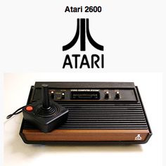 an old style video game console with the word atari on it's side