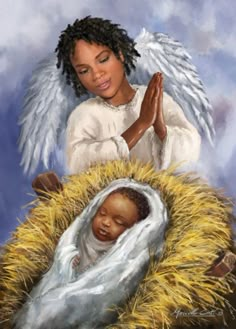 Marcello Corti - African American Angel and Baby Soulful Christmas, D N Angel, Black Santa, A Child Is Born, Black Angels