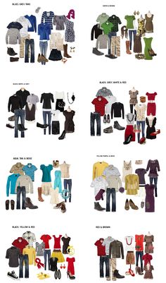 the different types of clothes and shoes are shown in this poster, which shows how to wear them