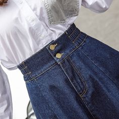 This is perfect for those who are looking for a clothing for a good price. It is fashionable, stylish, and it will look great on anyone who wears it. Do you wanahavit? Non-stretch High Waist Denim Skirt With Button Closure, Casual Buttoned Knee-length Bottoms, Casual Knee-length Bottoms With Buttons, Trendy Knee-length Bottoms With Buttons, Blue Knee-length Bottoms With Button Closure, High Waist Denim Skirt For Work, Chic High-waist Denim Skirt With Buttons, High Waist Non-stretch Button Skirt, Mid Calf Skirt