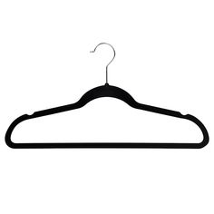 a black hanger on a white background