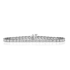 4.61ct Emerald Cut Diamond Tennis Bracelet in 18k White Gold in 7' Diamond Tennis Bracelet, Emerald Cut Diamond, Tennis Bracelet Diamond, Emerald Cut Diamonds, Tennis Bracelet, Emerald Cut, Diamond Bracelet, Diamond Cuts, Tennis