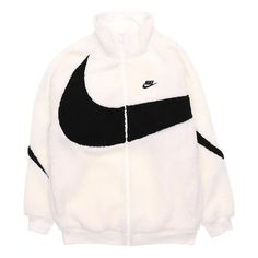 Nike Sportswear Logo polar fleece Stand Collar Jacket White DH2474-110 (Men's) Sportswear Logo, Stand Collar Jacket, Stand Collar Jackets, Cute Nike Shoes, Tomboy Style Outfits, Collar Jacket, Tomboy Fashion, White Jacket, Polar Fleece