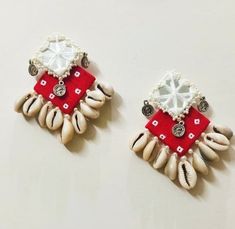 Cardboard Earrings Diy, Kodi Earring, Diy Jewelry Set, Diy Earrings Easy, Diy Fabric Jewellery, Seed Bead Crafts, Cotton Jewelry, Fancy Jewellery Designs, Diy Tassel