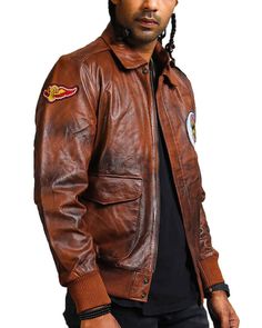 Men's bomber leather jacket is the symbol of style with it's chic hand-waxed finishing. This brown leather jacket is made with finest quality real leather Outfit Type: Bomber Leather Jacket Material: Real Leather Inner: Viscose Color: Brown Zipper: YKK Collar: Shirt Collar Sizes available from size XS to 5XL. Refer to our SIZE CHART in PHOTO SECTION. Fall Leather Aviator Biker Jacket, Leather Biker Jacket For Fall, Vintage Brown Leather Biker Outerwear, Casual Vintage Brown Leather Biker Jacket, Masculine Leather Jacket, Distressed Brown Leather Biker Jacket, Brown Leather Aviator Outerwear, Brown Leather Outerwear For Streetwear, Vintage Leather Aviator Outerwear