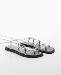 in stock Snake Sandals, Mango, Pick Up, In Store, Buy Online, Sandals, Free Shipping, Silver