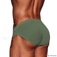 Orcajump - Breathable Elastic Triangle Underwear: Simple Solid Color Boxer Briefs Green Stretch Multi-pack Boxer Briefs, Fitted Green Boxer Briefs For Gym, Green Stretch Boxer Briefs, Green Stretch Boxer Briefs For Gym, Old People, Boxer Briefs, Briefs, Green Color, Green Colors