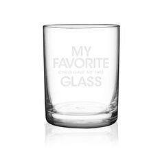 Gift your mom or dad with their new favorite glass—from their favorite child, no less. This Double Old Fashioned glass is sure to make your parents laugh, annoy your siblings, and is perfect for sipping cocktails or whiskey on the rocks. Material: GlassCapacity: 12 oz.Details: Laser-engraved designCare: Dishwasher safe Whiskey On The Rocks, Whiskey Tumbler, Good Whiskey, Old Fashioned Glass, On The Rocks, Your Mom, Favorite Child, The Rock, Laser Engraving