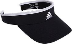 the adidas visor is black and white