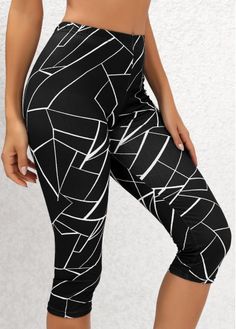 Color:Black;Size:S;Size:M;Size:L;Size:XL;Size:2XL;Package Contents:1 X Leggings; High Stretch Black Capris, Black Summer Yoga Leggings, High Waist Black Capris For Summer, Black Knee-length Capris For Summer, Black High Stretch Capri Length Capris, Trendy Black Leggings For Summer, Trendy Black Summer Leggings, Black Capri Length Leggings For Spring, Elegant Dresses Plus Size