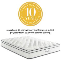 the 10 year warrant mattress is on sale for $ 1, 500 and it's up