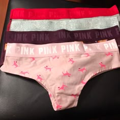 Nwt 2 Size S And 2 Size M Very Cute!!! Price Firm!!! Vs Pink Panties Thong, Affordable Pink Women's Intimates, Cheap Victoria's Secret Intimates, Vs Undies, Shopping Pictures, Trashy Outfits, Camilla Mendes, Healing Books, Celtic Goddess